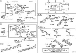 Front Bumper Frame Bracket 57107-30061 for Toyota Crown