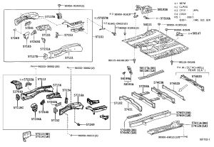 Front Side Member Left 57112-28260 for Toyota ALPHARD