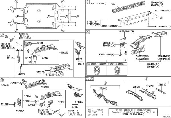Front Side Member Support Left 57124-42050 for Toyota BZ4X