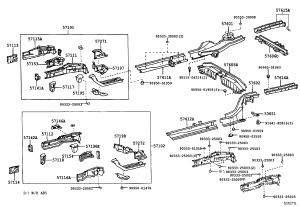 Right Rear Frame Side Member 57601-1A480 for Toyota Corolla