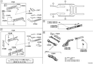 Rear Side Member Right 57601-F4030 for Toyota IZOA