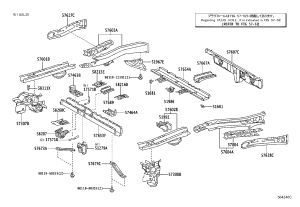 No.3 Crossbeam Sub-Assembly of Rear Floor 57607-08061 for Toyota Sienna