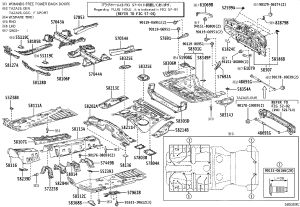 Rear Floor Crossmember No.2 Right Inner Bracket 57691-78010 for Lexus NX Series