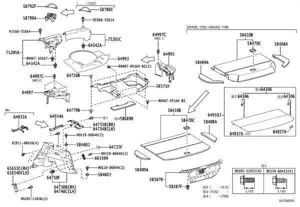 Trunk Garnish 58038-78010 for Lexus NX