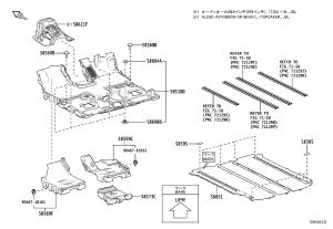 No. 3 Carpet Protection Strip 58595-28100 for Toyota ALPHARD