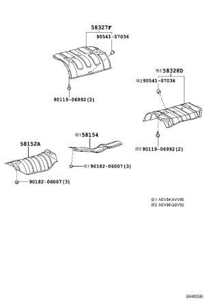 Exhaust Pipe Heat Shield 58152-33070 for Toyota Camry