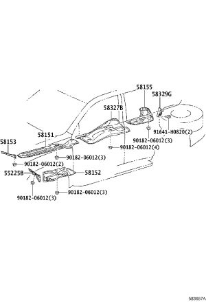 Exhaust Pipe Heat Shield 58327-60101 for Toyota 4RUNNER