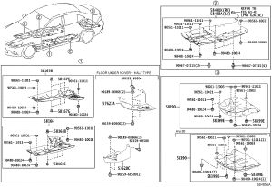 Underbody Shield 58390-53011 for Lexus IS