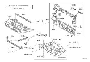 Rear Floor No.1 Right Reinforcement 58361-08010 for Toyota Sienna