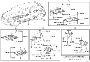 Left Floor Panel 58228-76021 for Lexus CT200H