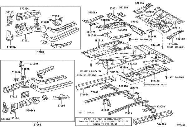 Right Front Floor Extension 58177-0R020 for Toyota RAV4