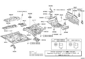 Spare tire compartment 58311-06141 for Toyota Camry