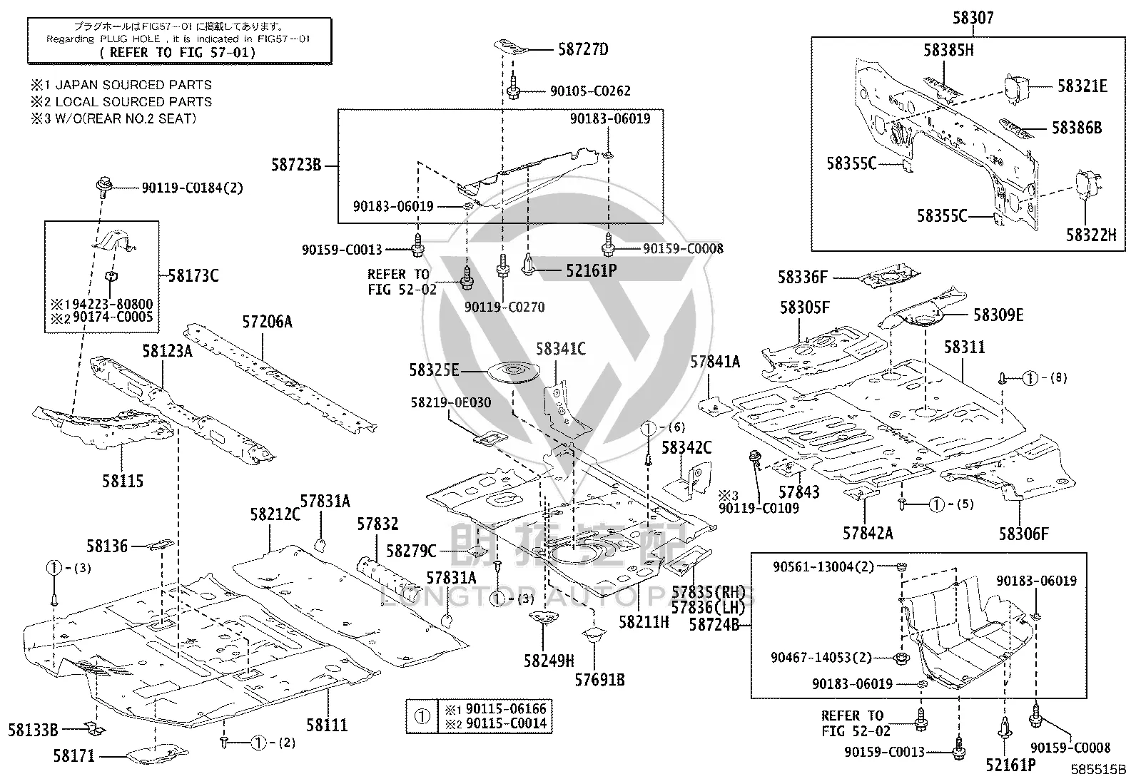 Bolt 90119-C0109 for Toyota Corolla
