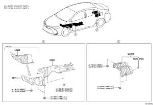 Exhaust Pipe Heat Shield (Rear) 58327-02330 for Toyota Allion