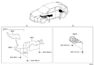 Exhaust Pipe Heat Shield 5832A-76010 for Lexus UX