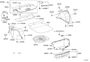 Rear wall trim panel 58387-02390 for Toyota LEVIN