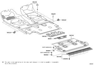 Floor Carpet Front 58510-6AD80-C0 for Lexus LX450D