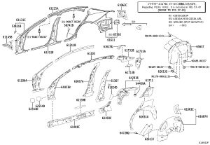 Right Side Rocker Panel 58741-53030 for Lexus IS