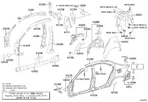Left Rocker Panel Guard 58742-53030 for Lexus IS