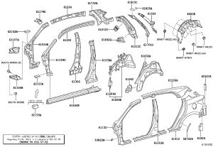 Rear Fender Left 61612-76010 for Lexus CT200H