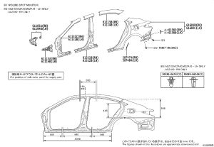 Rear Fender Molding (left) 58748-33100 for Lexus ES350