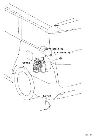 Jack Bracket Assembly 58790-58041 for Toyota Alphard