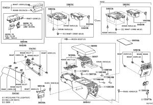 Armrest Box Lid Lock Sub-Assembly 58908-50050-B0 for Lexus LS460