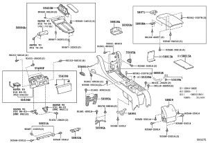 Armrest Box Lid Lock Sub-Assembly 58908-30050 for Toyota Crown