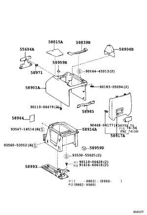 Center Console Housing 58911-60130 for Toyota Land Cruiser