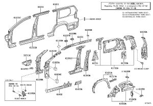 A-Pillar Outer Panel Right 61027-60431 for Toyota Land Cruiser Prado