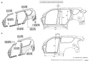 Right Outer Roof Side Rail Panel 61211-60080 for Toyota Land Cruiser Prado