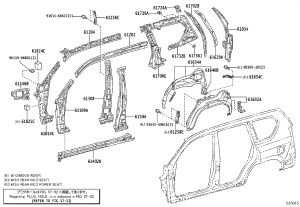 Roof Left Inner Side Panel 61732-60320 for Toyota Land Cruiser Prado