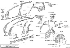 Roof Side Beam Right Outer 61213-0N010 for Toyota Crown