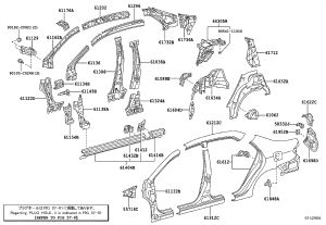 Upper Left A-Pillar Reinforcement 61136-02110 for Toyota Corolla