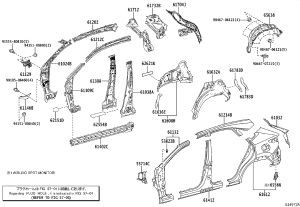 Side Sill Inner Plate 61312-78010 for Lexus NX
