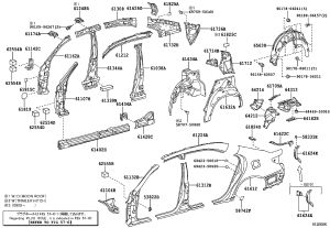 Rear fender (left) 61612-50082 for Lexus LS460