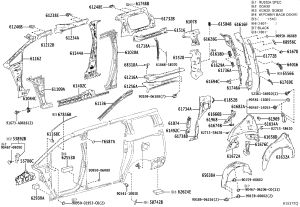 Tailgate Upper Left Corner Garnish 61772-58031 for Toyota ALPHARD