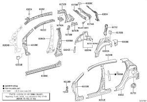 Roof left inner side panel 61732-K0030 for Toyota Vios