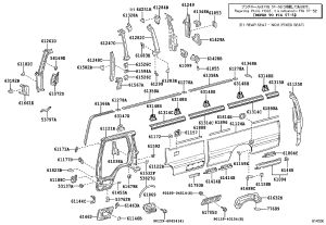 No. 2 Left Panel Dust Strip 61896-36030 for Toyota Coaster