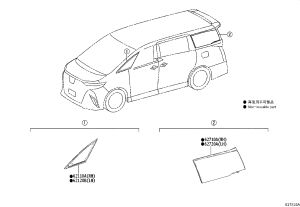 Front Door Triangular Glass 62110-V2020 for Toyota ALPHARD/VELLFIRE