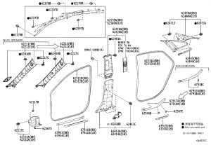 Roof Curtain Airbag Assembly (Right) 62170-07040 for Toyota Avalon