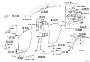 B-Pillar Lining Upper Right 62410-48051 for Lexus RX300