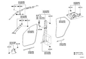 Rear Right Door Opening Weatherstrip 62331-78010 for Lexus NX