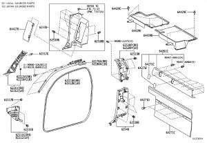 Roof Curtain Airbag Assembly (Left) 62180-0C100 for Toyota Tundra