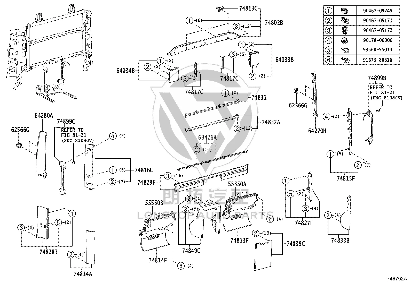 Snap Fastener 62217-33031 for Toyota E’Z