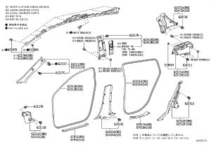 Side Trim Clip 62217-52120 for Toyota Auris