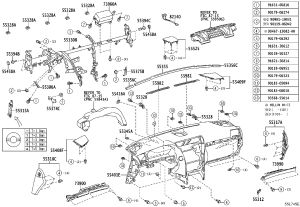 Instrument panel spacer #1 62221-50020 for Lexus LS460