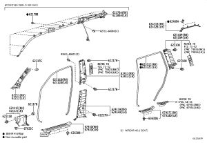 Front Door Weatherstrip 62312-60160 for Lexus GX400