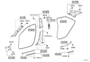 Front Door Weatherstrip 62312-06150 for Toyota Camry