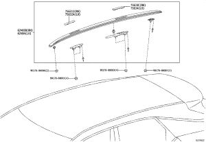Roof Drip Molding Right 62403-48030B1 for Lexus RX